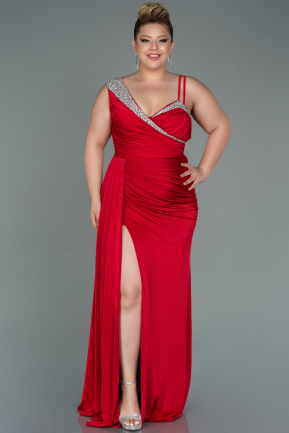 Long Red Oversized Evening Dress ABU3148