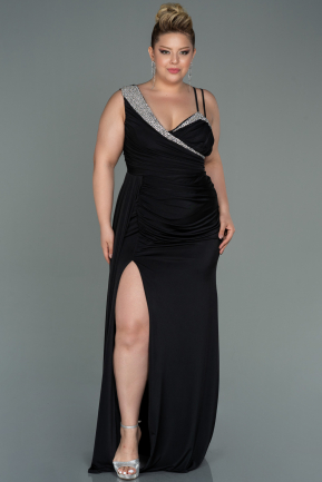 Black Long Oversized Evening Dress ABU3148