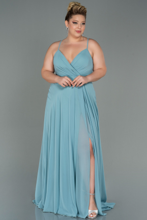 Turquoise Long Plus Size Evening Dress ABU1324