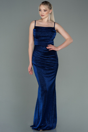 Long Sax Blue Prom Gown ABU3182