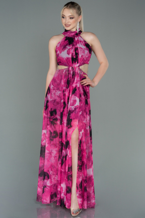Fuchsia Long Evening Dress ABU2891