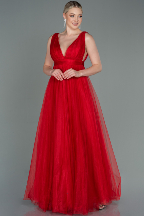 Long Red Prom Gown ABU3135
