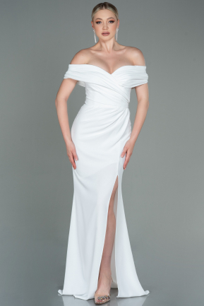 Long White Evening Dress ABU3156