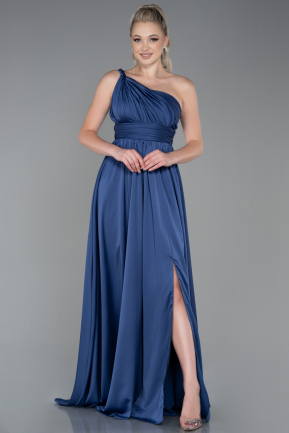 Long Indigo Chiffon Prom Gown ABU3204