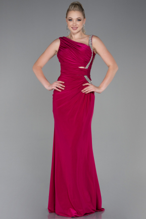 Long Fuchsia Mermaid Evening Dress ABU3206