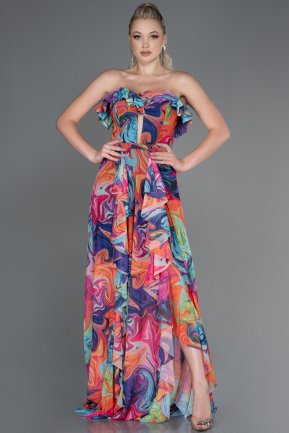 Very Colorful Long Prom Gown ABU3086