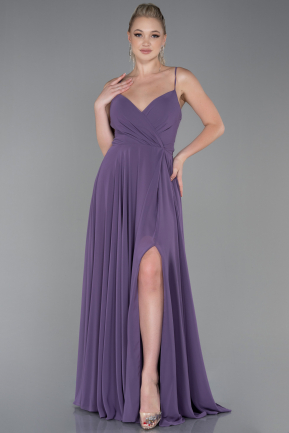 Lavender Long Prom Gown ABU1305