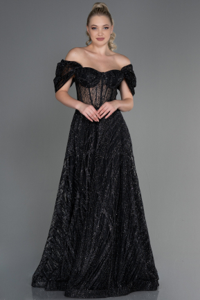 Long Black Evening Dress ABU3261