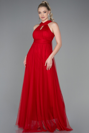Long Red Prom Gown ABU3252