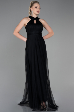 Long Black Prom Gown ABU3252