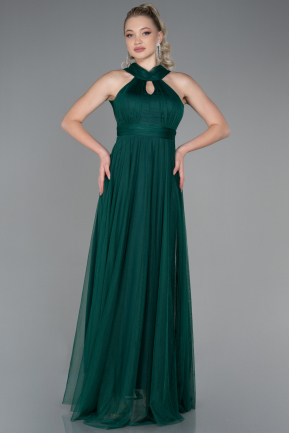 Long Emerald Green Prom Gown ABU3252