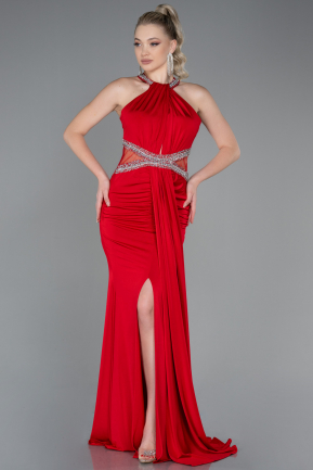 Red Long Prom Gown ABU3106
