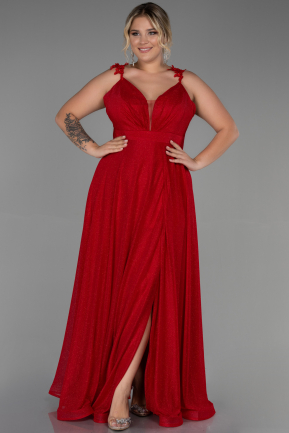 Long Red Oversized Evening Dress ABU3174