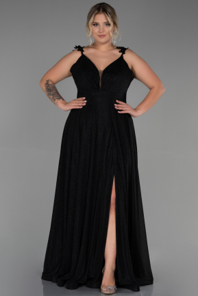 Long Black Oversized Evening Dress ABU3174