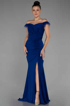 Long Sax Blue Evening Dress ABU3308