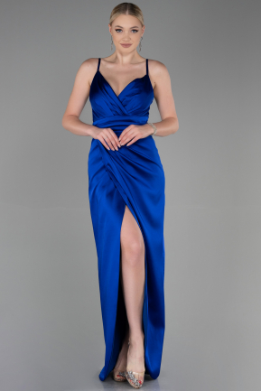 Sax Blue Long Engagement Dress ABU564