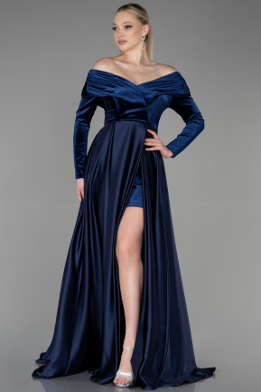 Long Navy Blue Evening Dress ABU2083