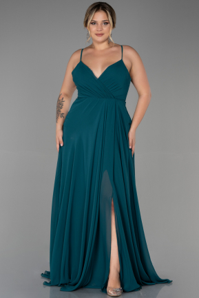 Emerald Green Long Plus Size Evening Dress ABU1324