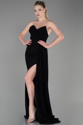 Long Black Prom Gown ABU3344