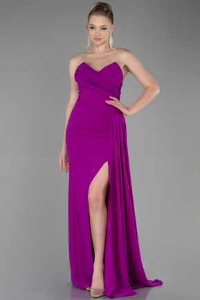 Long Violet Prom Gown ABU3344