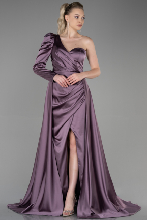Lavender Long Satin Evening Dress ABU1715