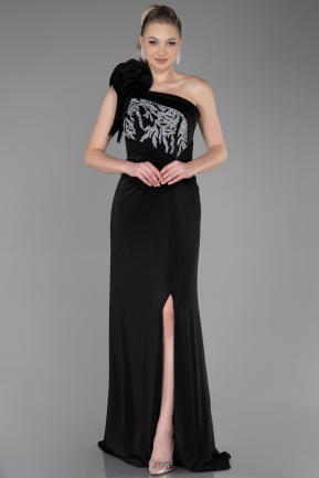 Long Black Mermaid Evening Dress ABU3349