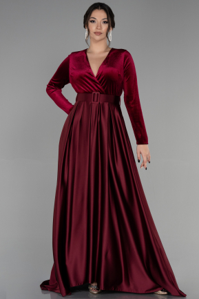 Long Burgundy Evening Dress ABU3388