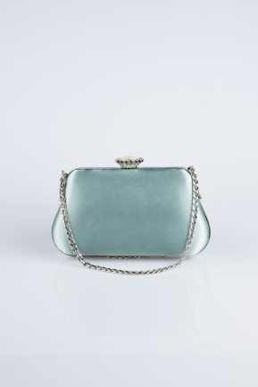 Turquoise Satin Night Bag SH834
