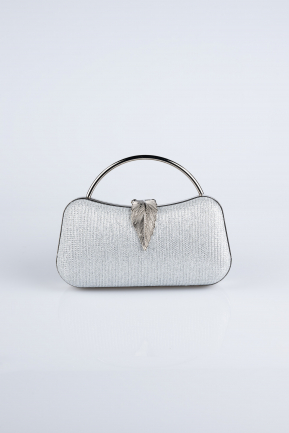 Silver Silvery Box Bag V738