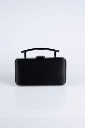 Black Satin Box Bag V756