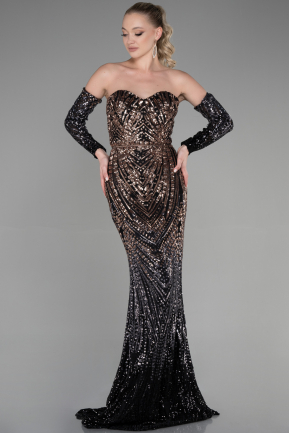 Long Black Mermaid Prom Dress ABU3396