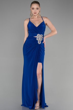 Long Sax Blue Evening Dress ABU3363