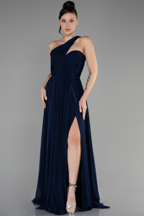 Long Navy Blue Prom Gown ABU3399