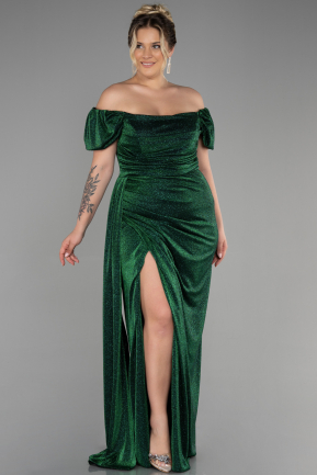 Emerald Green Long Plus Size Evening Dress ABU2658
