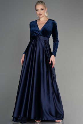 Long Navy Blue Evening Dress ABU3388