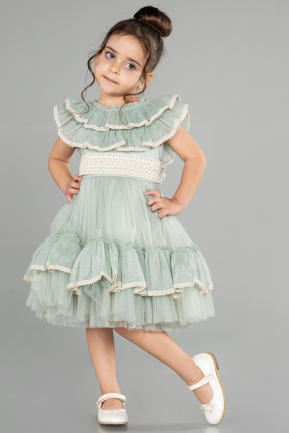 Short Turquoise Girl Dress ABK1708