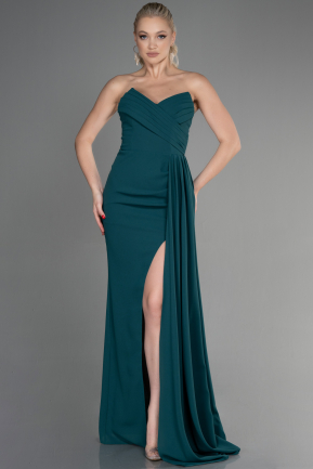 Long Emerald Green Prom Gown ABU3344