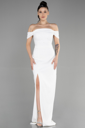 Long White Evening Dress ABU3471