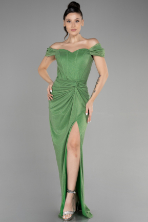 Long Pistachio Green Prom Gown ABU3473