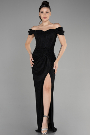 Long Black Prom Gown ABU3473