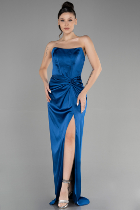 Long Parlement Satin Prom Gown ABU3474