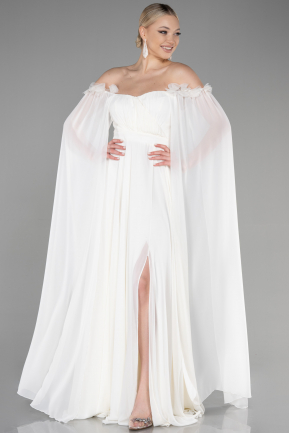 Long White Chiffon Evening Dress ABU3462