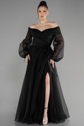Black Long Engagement Dress ABU1468