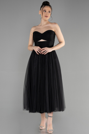 Midi Black Invitation Dress ABK1926