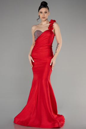 Long Red Mermaid Prom Dress ABU3524