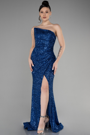 Long Sax Blue Evening Dress ABU3551