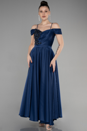 Midi Navy Blue Evening Dress ABK1946
