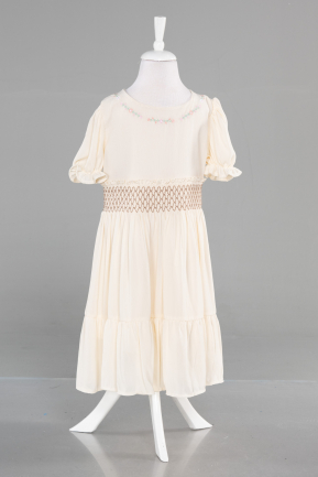 Midi White Girl Dress ABK1948
