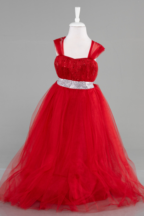 Long Red Girl Dress ABU3566
