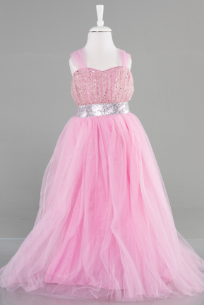 Long Pink Girl Dress ABU3566